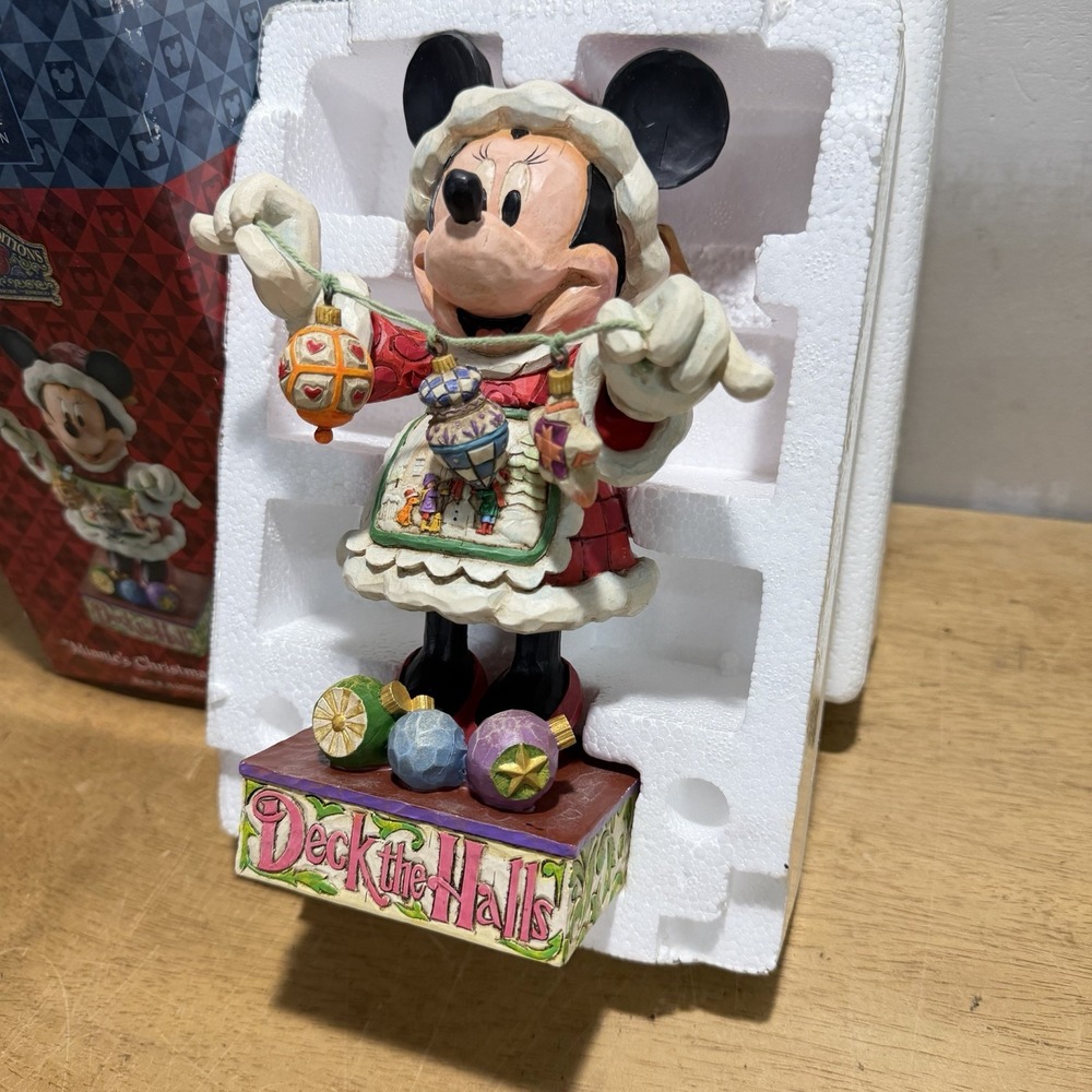 Jim Shore Disney Traditions Minnie's Christmas Cheer Figurine 4005625 Boxed 8in - Picture 4 of 11